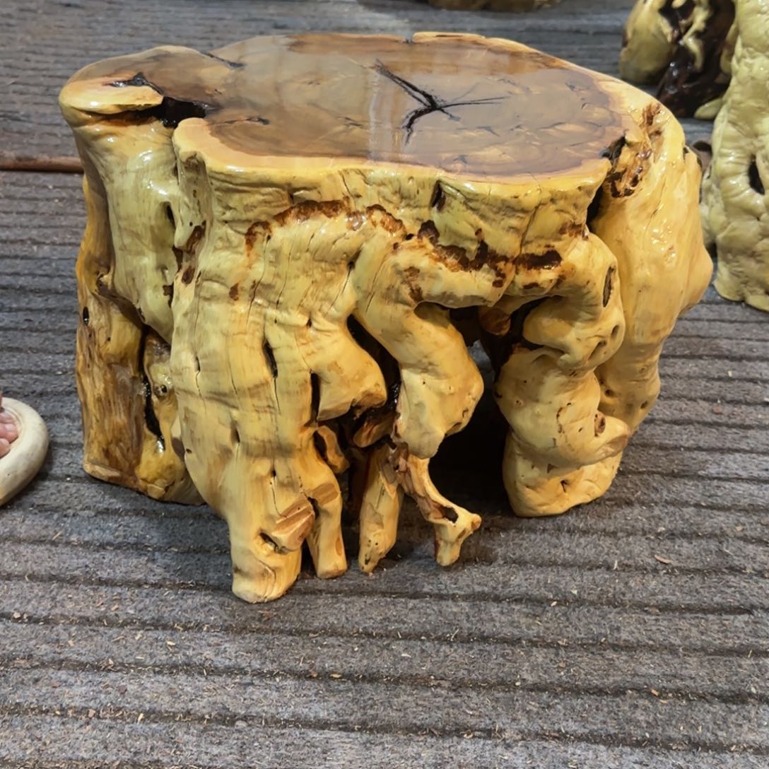 尘***缘龙纹鸡心枣木手工艺品 