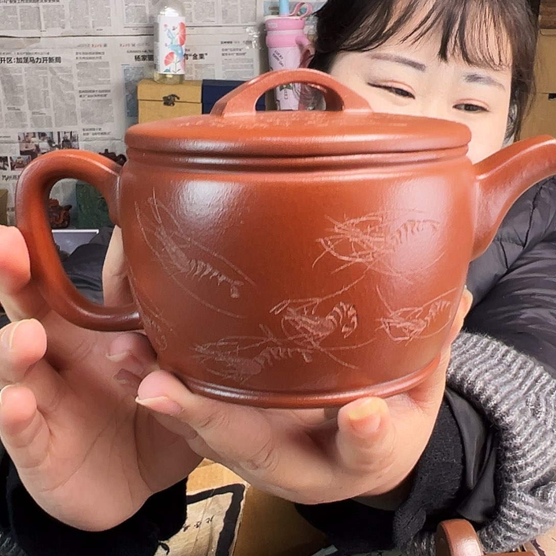 茶壶绿泥紫砂壶手工