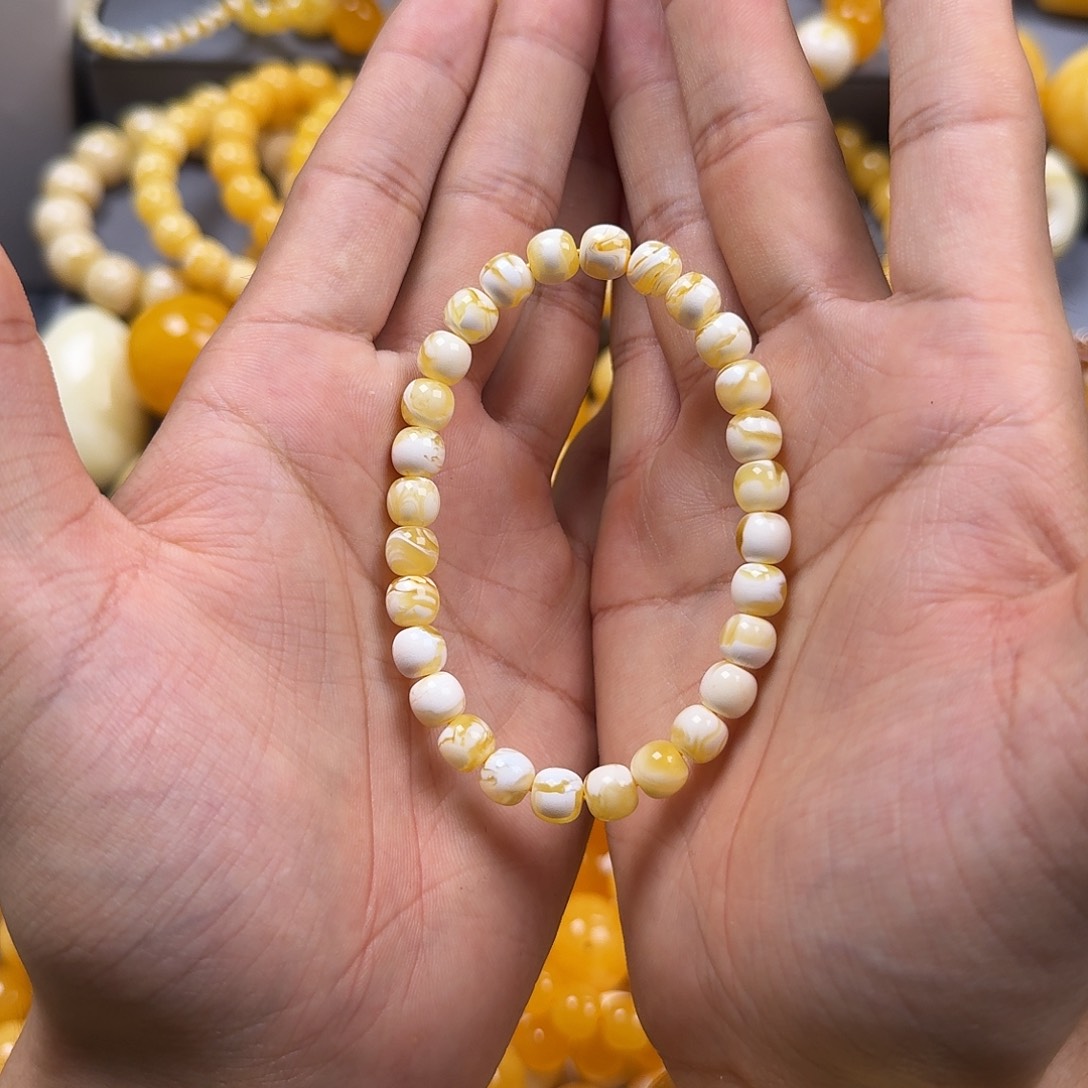 琥珀珠宝奇石未镶嵌7mm