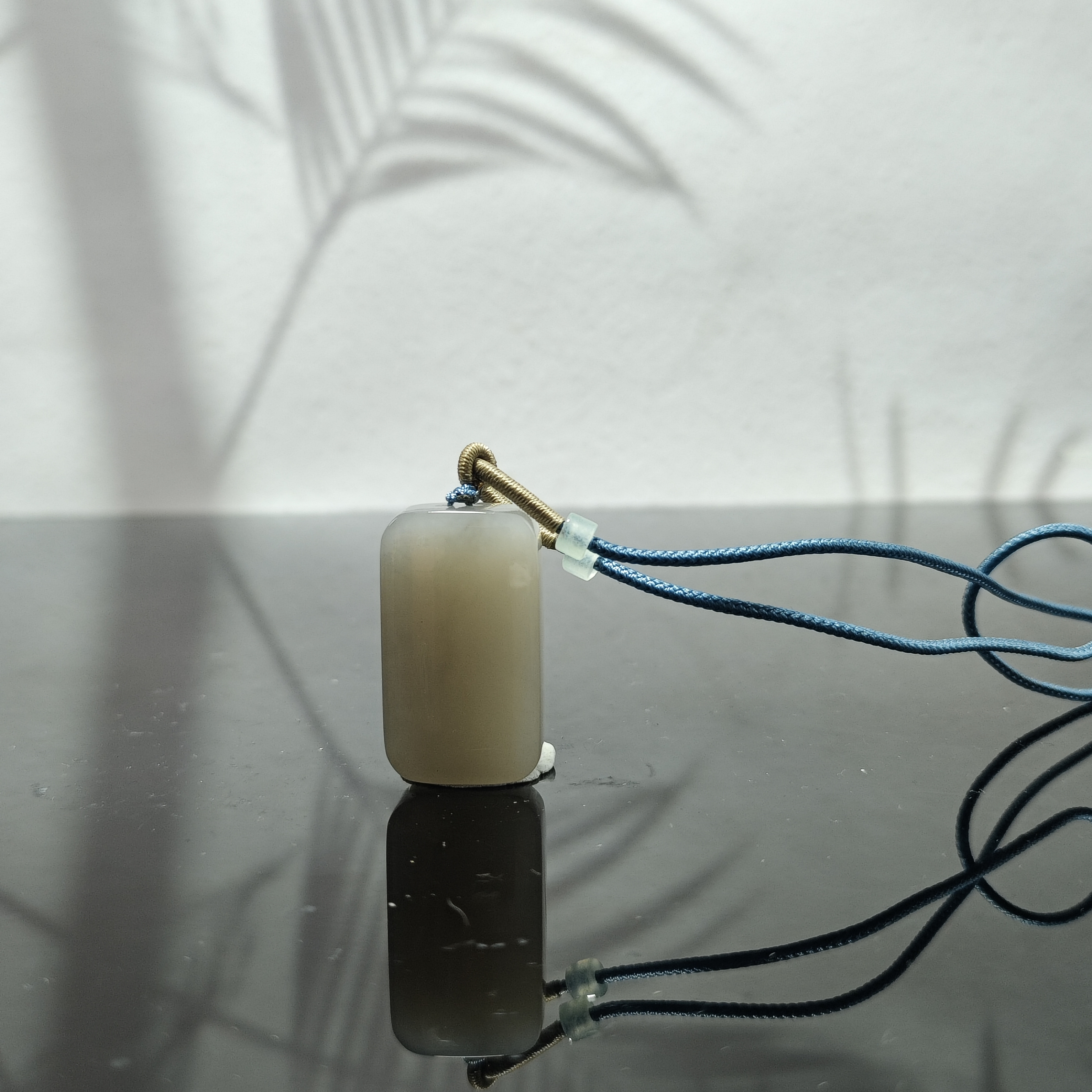 J和田玉无事牌吊坠0721