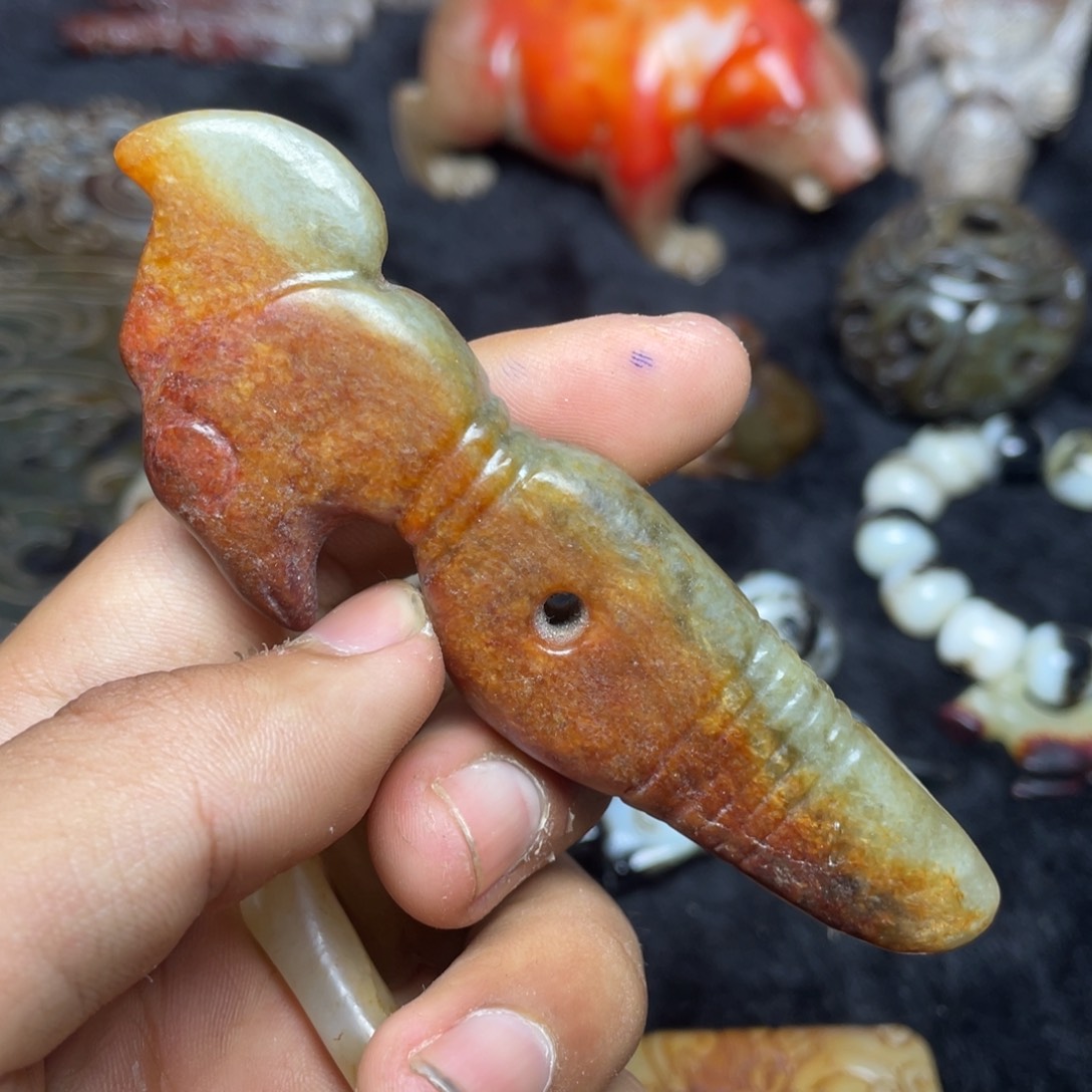 和田玉（糖玉）未镶嵌笔搁