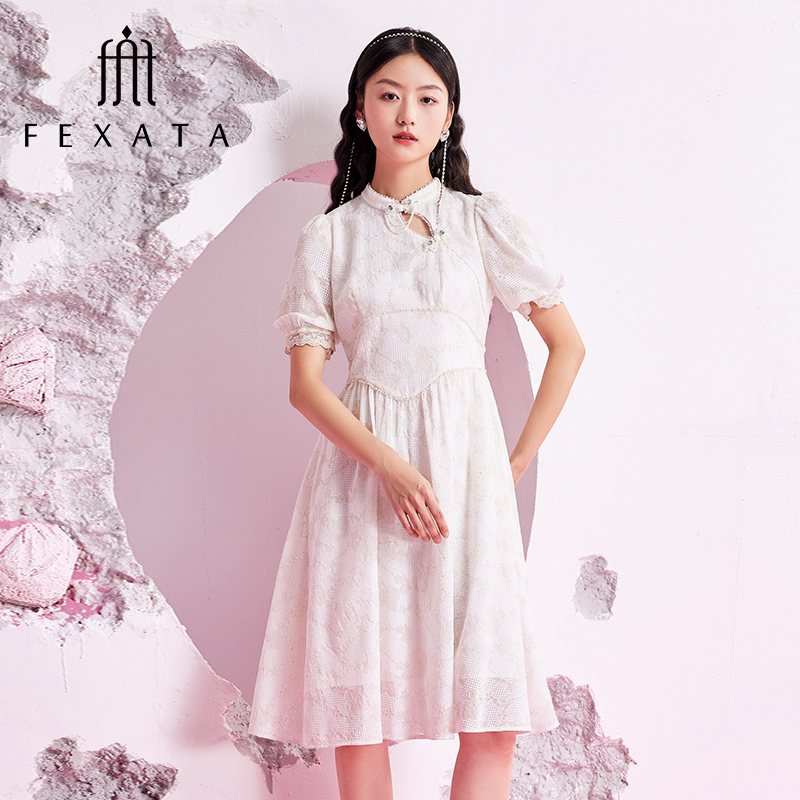 【小北专属】FEXATA斐格思改良新中式提花连衣裙F32T0501