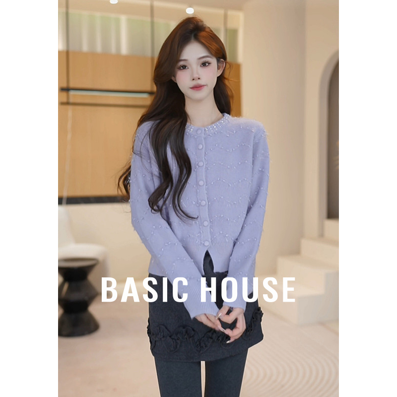 Basic House/百家好琥珀流光温柔气质百搭毛衣女冬B1195B58H32