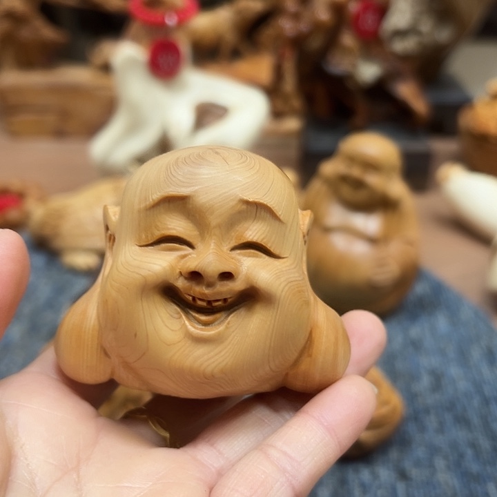 柏木太行崖柏手把摆件