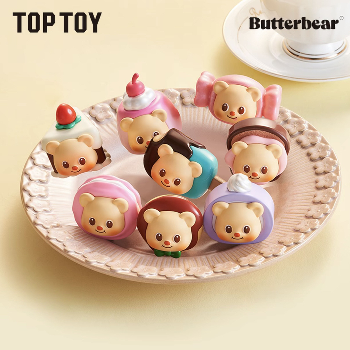 TOP TOY黄油小熊MINI下午茶系列磁吸手办萌粒盲盒