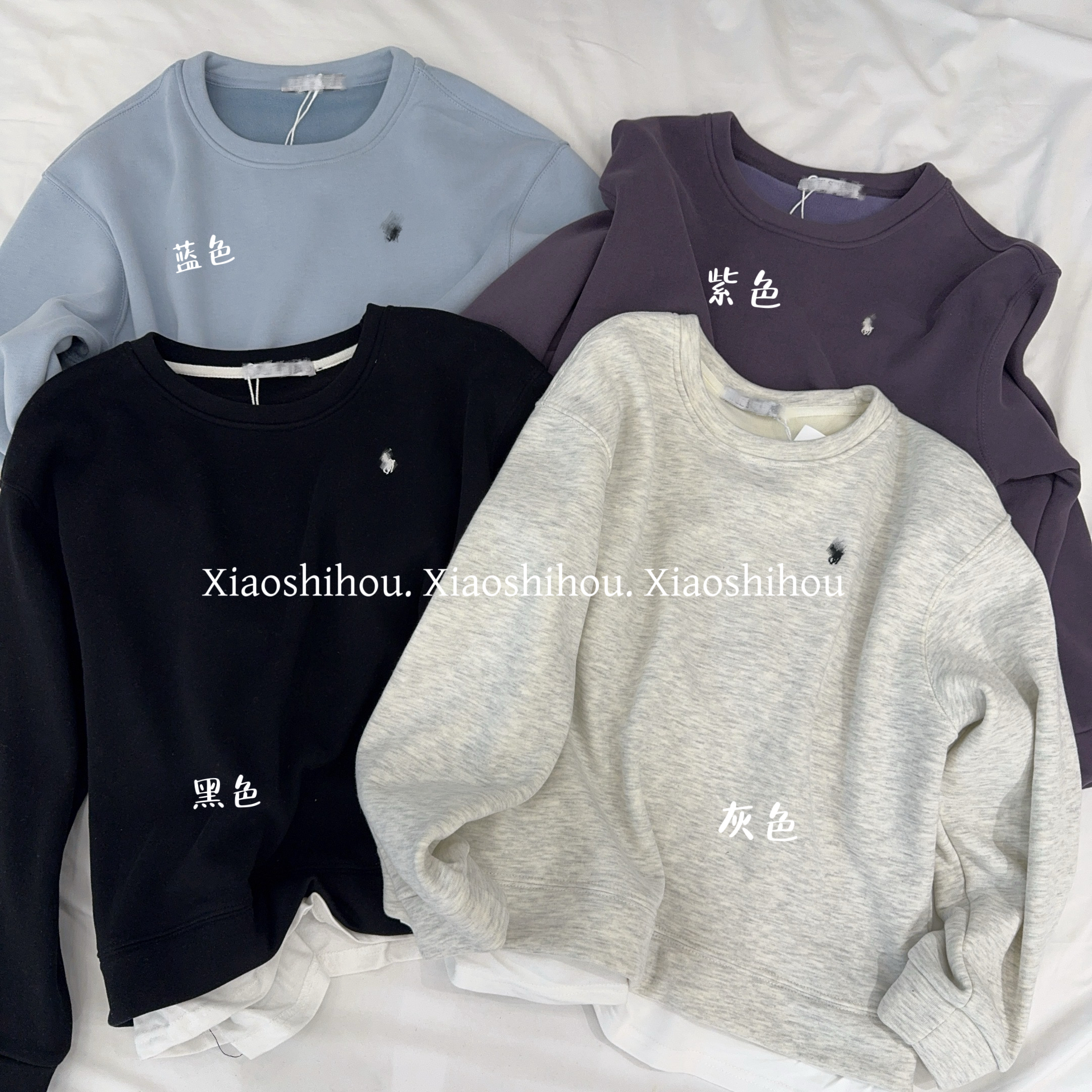 小时候女装店麋鹿加绒假两件卫衣08770