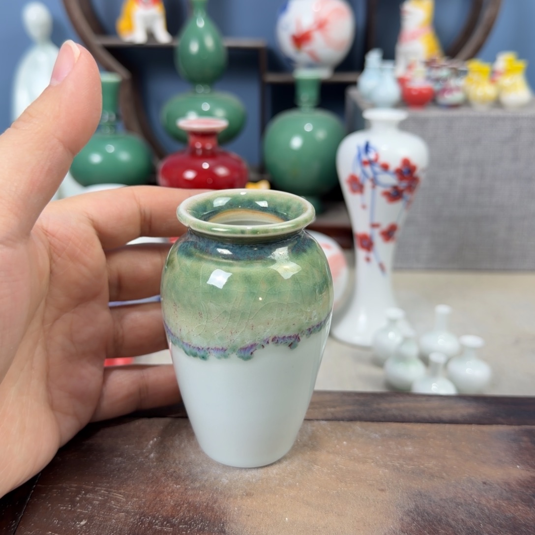 陶瓷手工小花器摆件