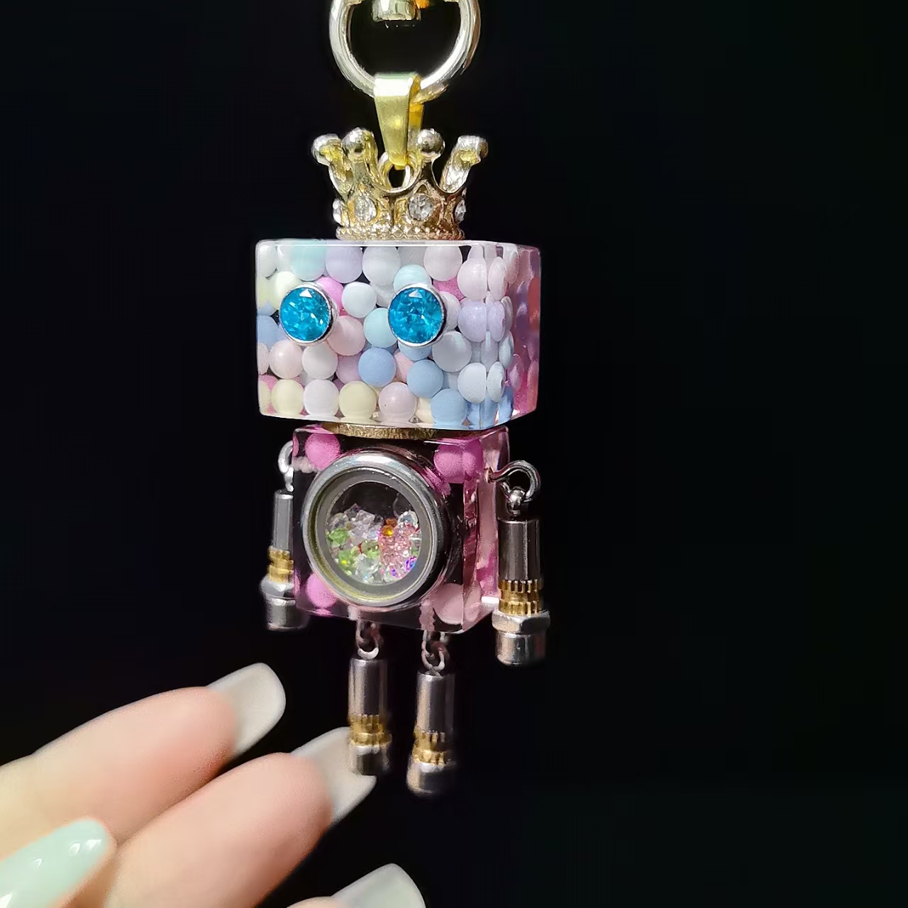 手工机器人#小帕克力机器人#马卡龙泡泡系列-粉色