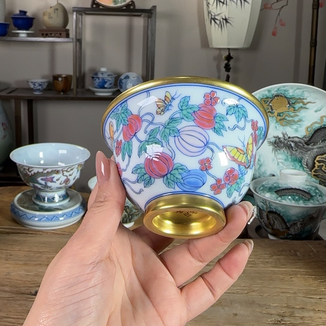 杯景德镇陶瓷柴烧多人