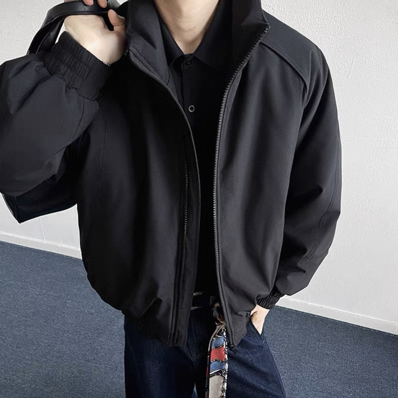 冬季美式cleanfit棉服三防工装夹克棉服男女加厚保暖立领棉衣-