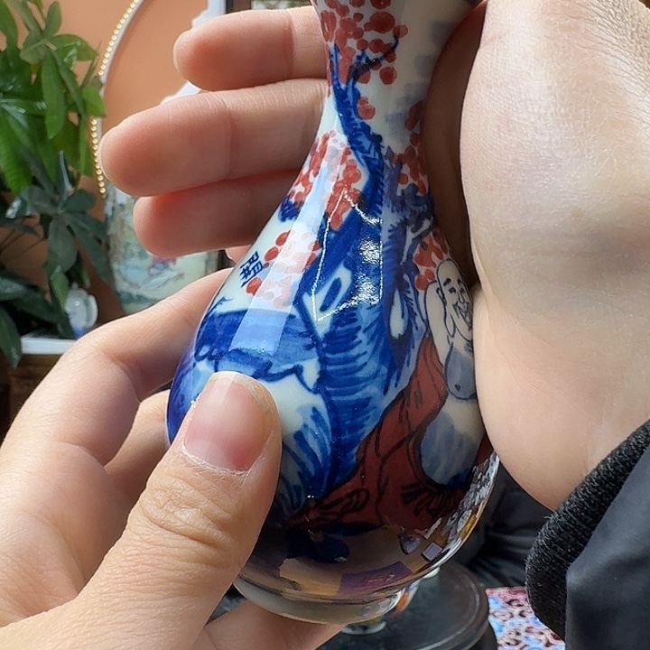 摆件陶景德镇陶瓷手工花瓶