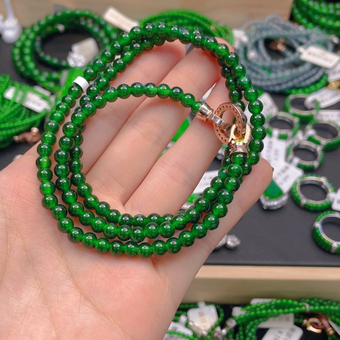 翡翠颈饰未镶嵌楊*中项链卡5