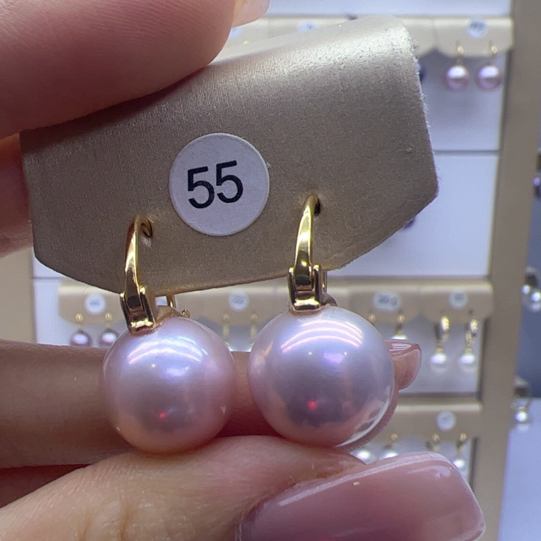 淡水珍珠耳饰银S925镶嵌