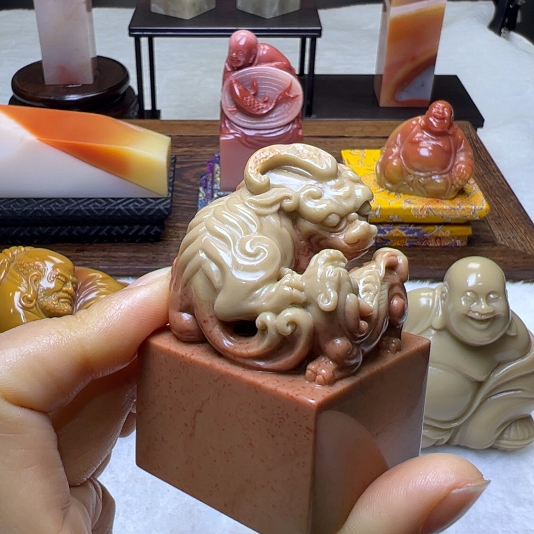 吉***吉寿山石印石瑞兽印章