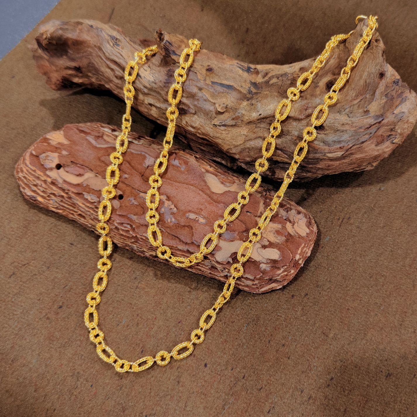 御瑞年【菲菲专享】足金999 长版加粗素链子 z