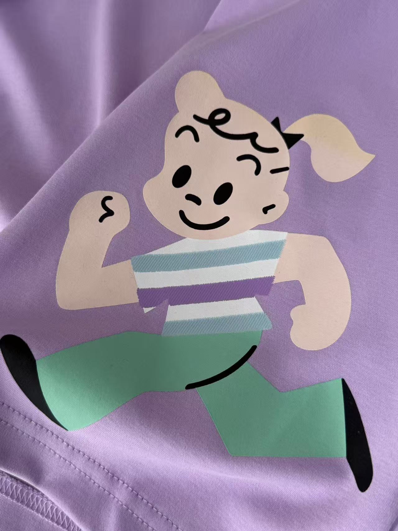 DB紫色女孩跑步儿童T恤上衣121款