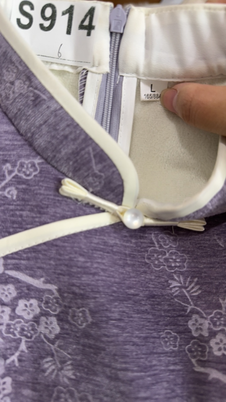 -914-瑕-开线------改良款旗袍