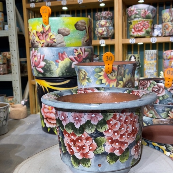 红陶景德镇艺术手绘作品