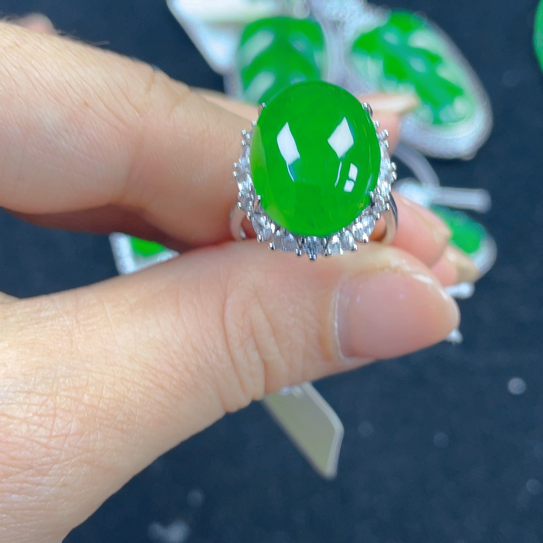 翡翠吊坠(不含链)银S925镶嵌