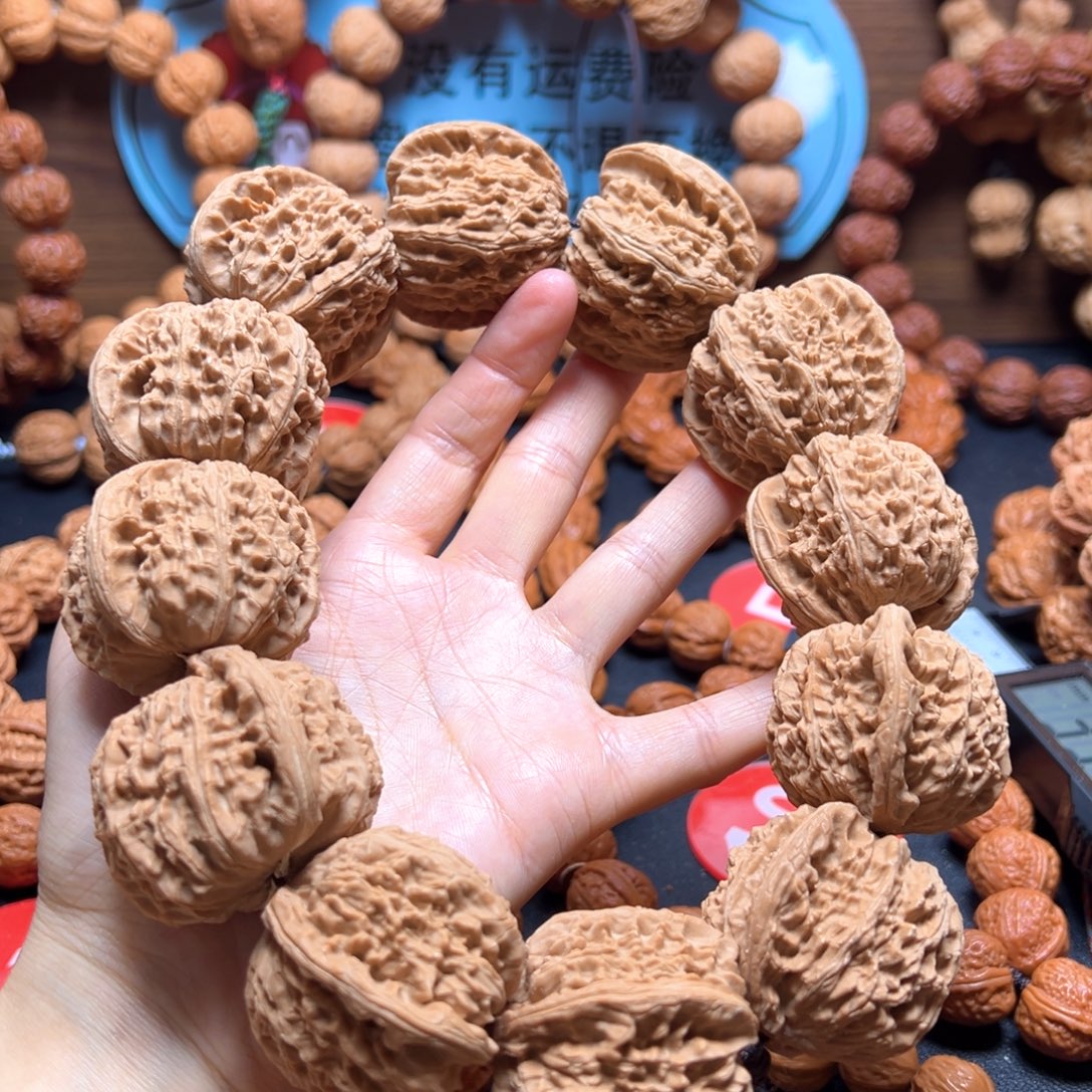 文玩核桃手串白狮子42加