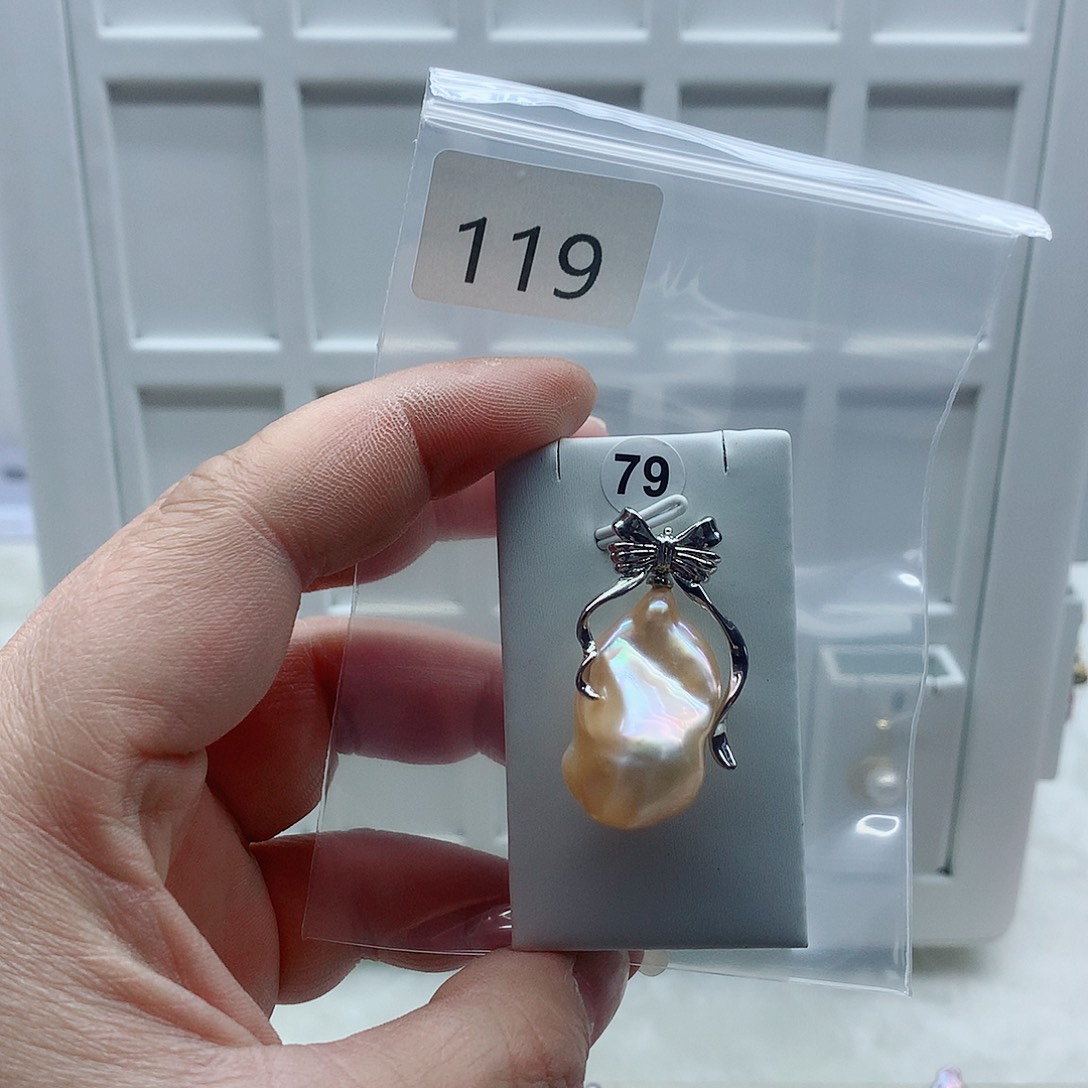 合金吊坠(不含链)淡水珍珠