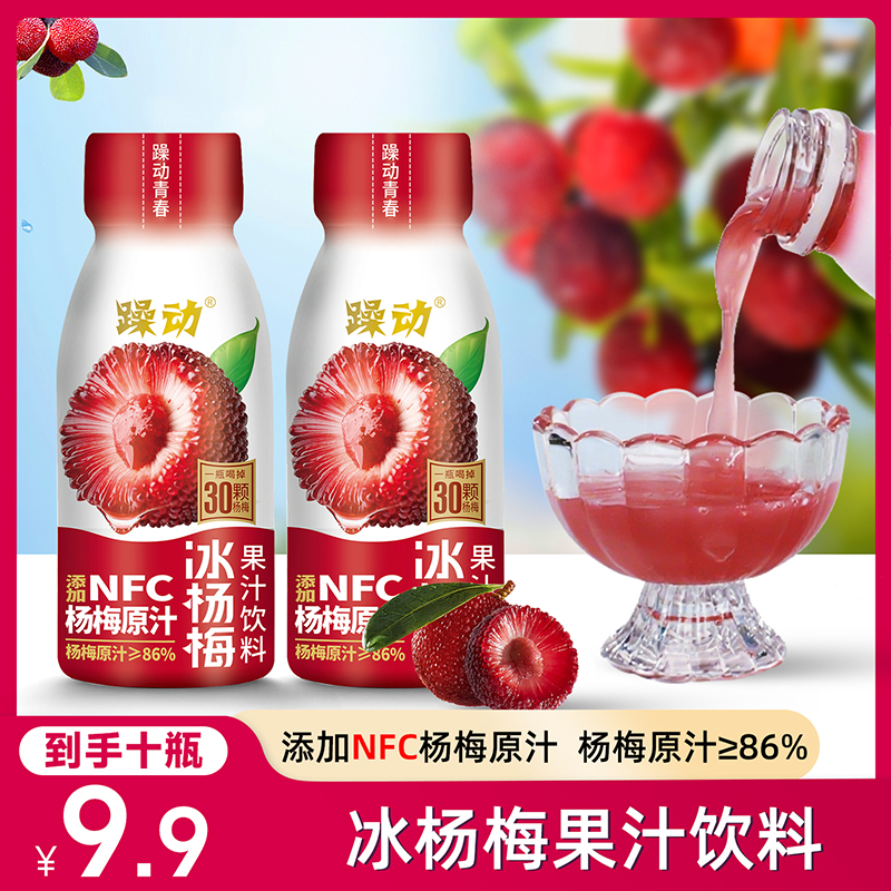 躁动杨梅汁复合果汁饮料非浓缩245ml清爽解腻解辣饮品