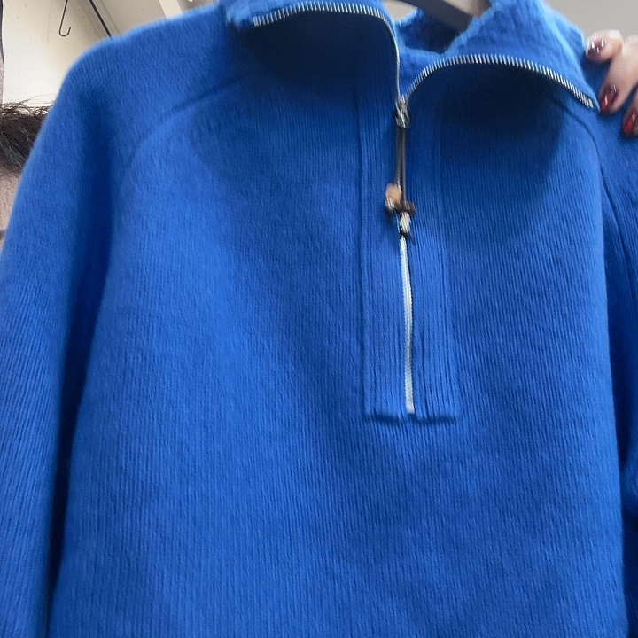 半***蝶54848，宝蓝，羊毛衫，