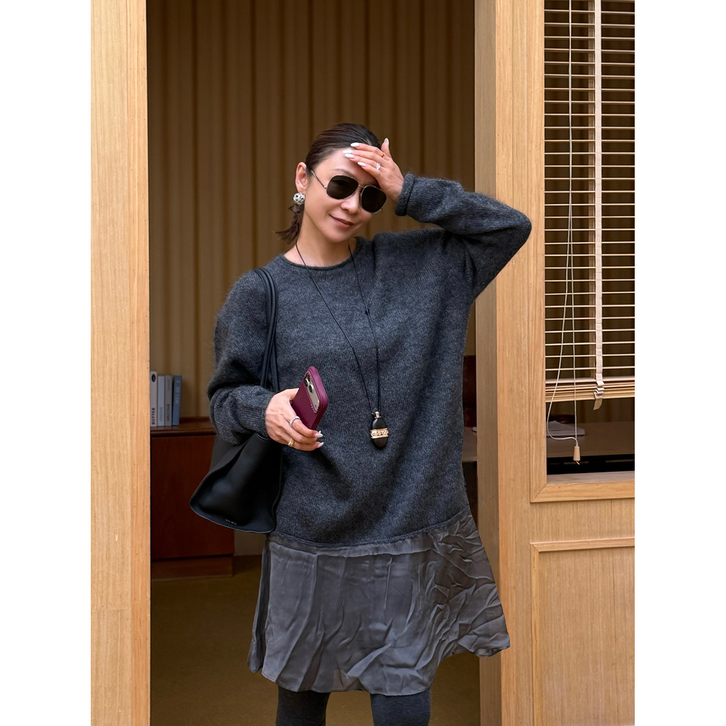 MANZANILLA 设计师品牌25秋冬新款长版毛衫SOLSOL买手店