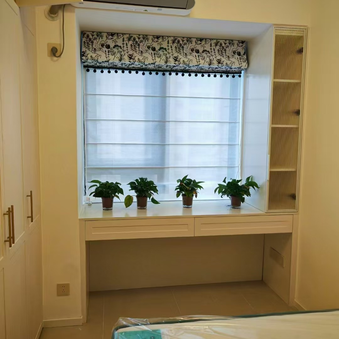 双层日夜罗马帘布款遮光纱款透光卧室客厅窗帘遮挡