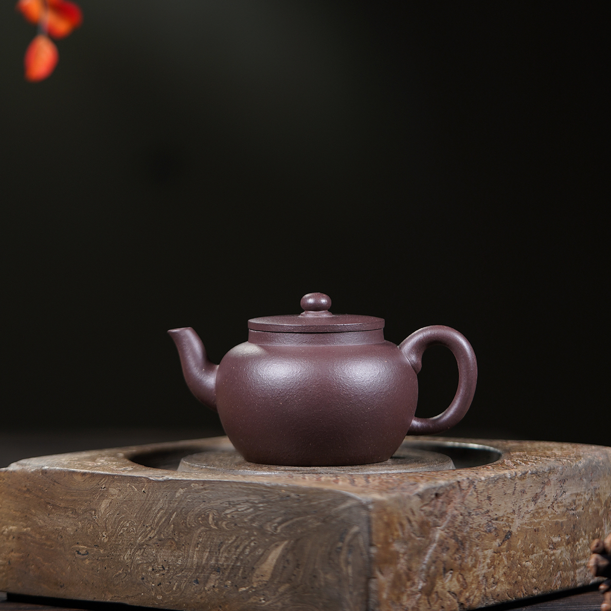 大水潭深井紫泥平盖莲子紫砂壶130cc宜兴原矿手工壶泡茶茶壶茶具