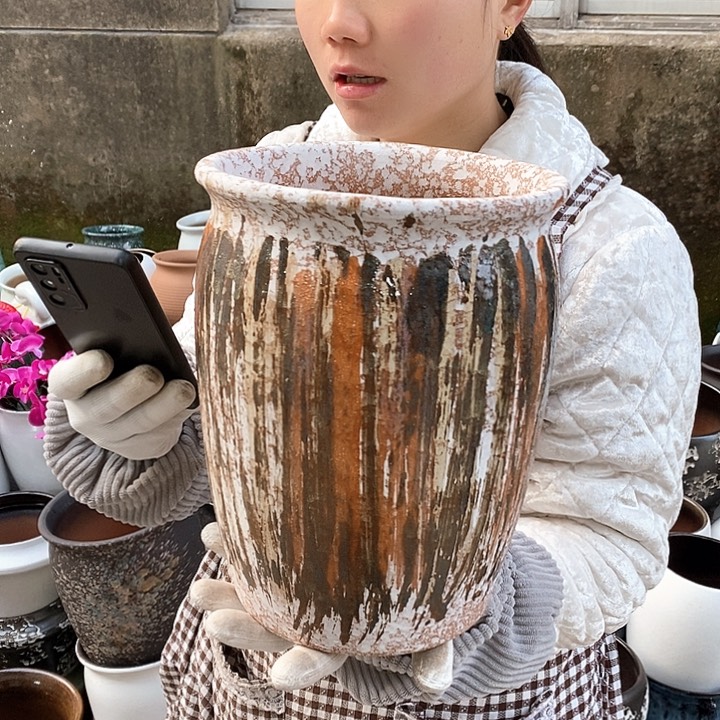 紫砂花盆正品口20高25