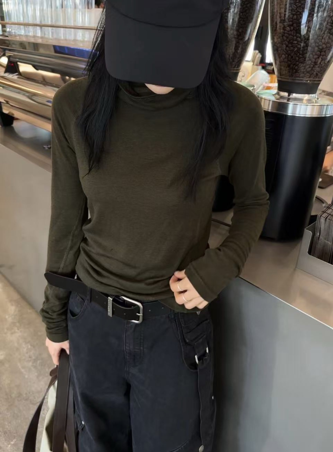 【周炸炸】莱赛尔绵羊毛混纺 连帽亲肤舒适打底衫#535508