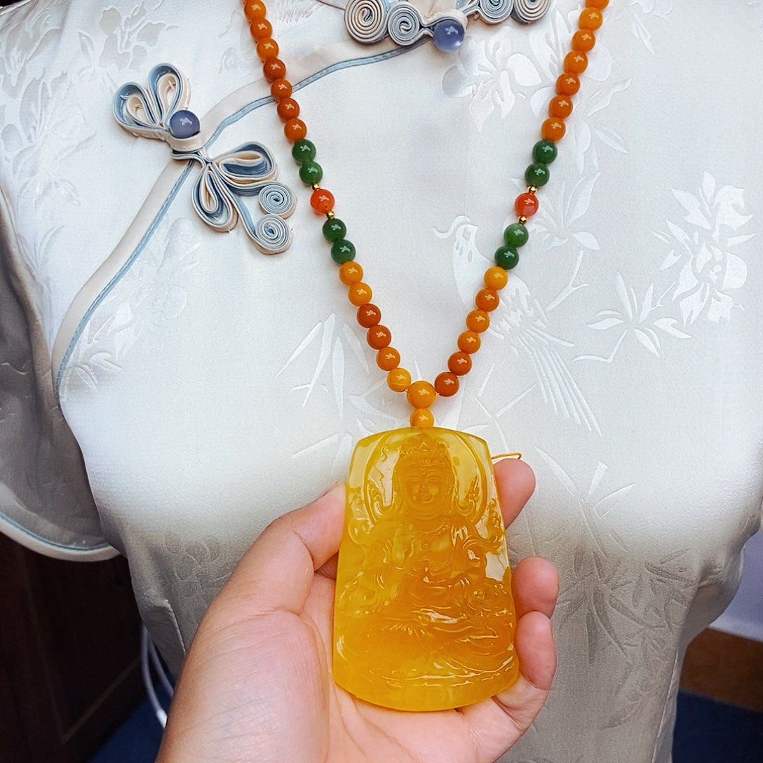 蜜蜡颈饰未镶嵌天然保真假一赔十26