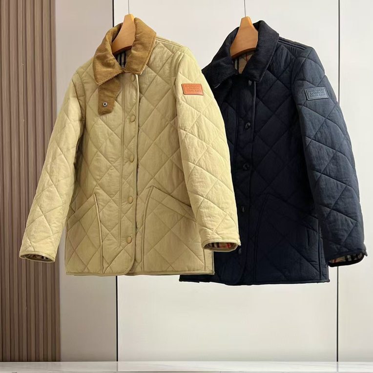 有机棉出口格子棉服，百搭