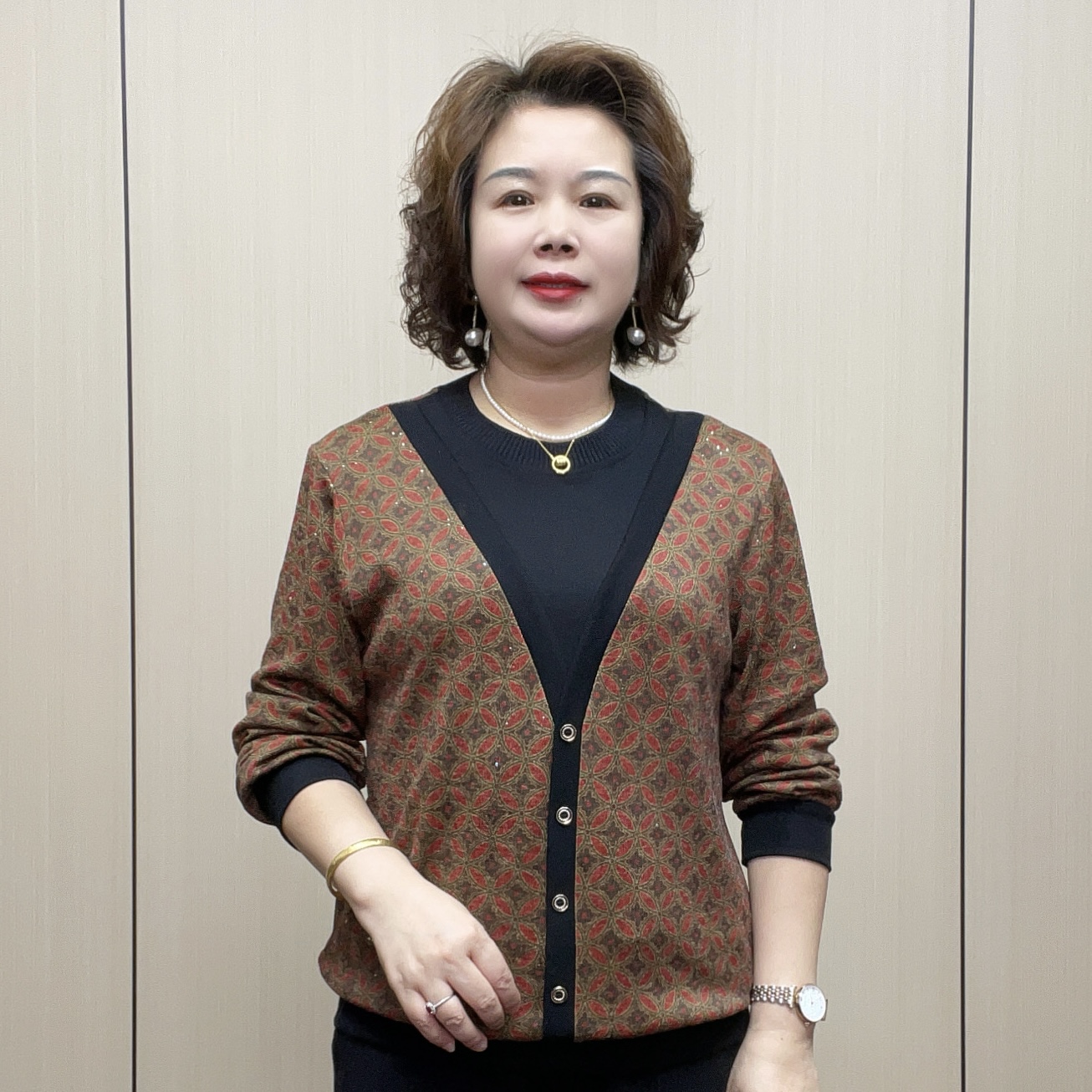 2025秋季时尚百搭减龄长袖休闲气质宽松显瘦女装洋气中老年妈妈装