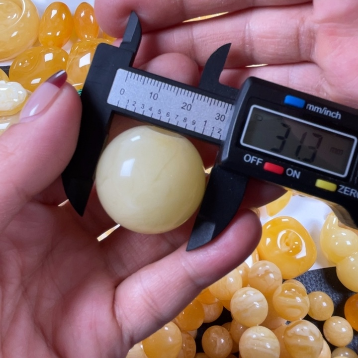 裸石蜜蜡未镶嵌蜜蜡苹果珠