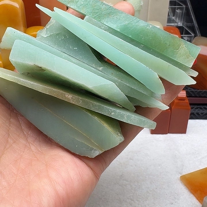 何***我寿山石印石梅子青边角料