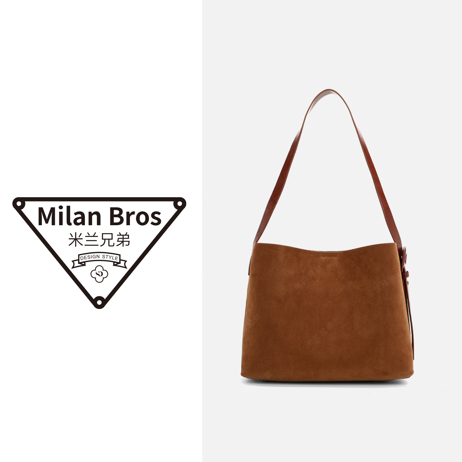 【米兰兄弟】头层牛皮手单肩包