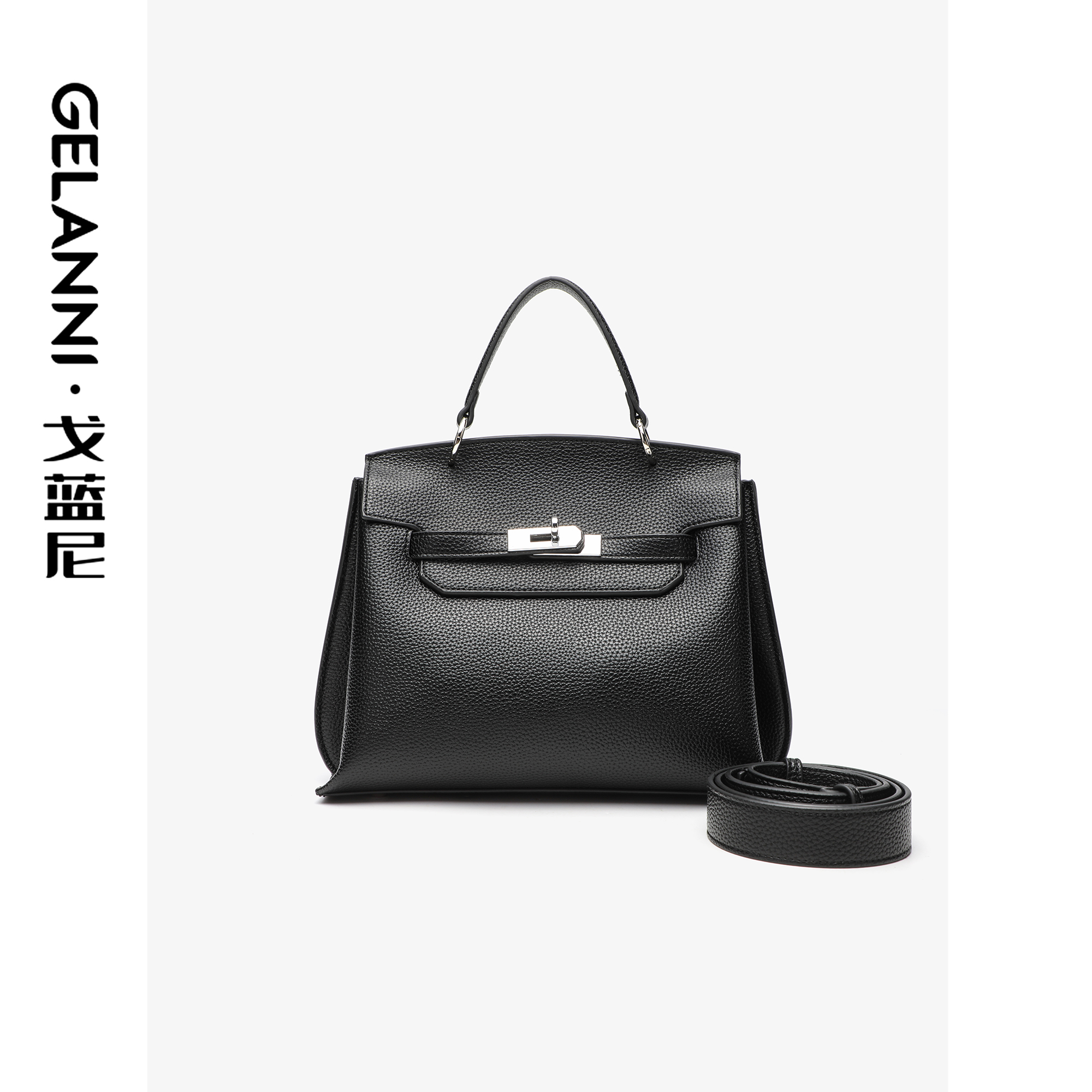 GELANNI复古凯莉翅膀包中号GLN241155A黑色