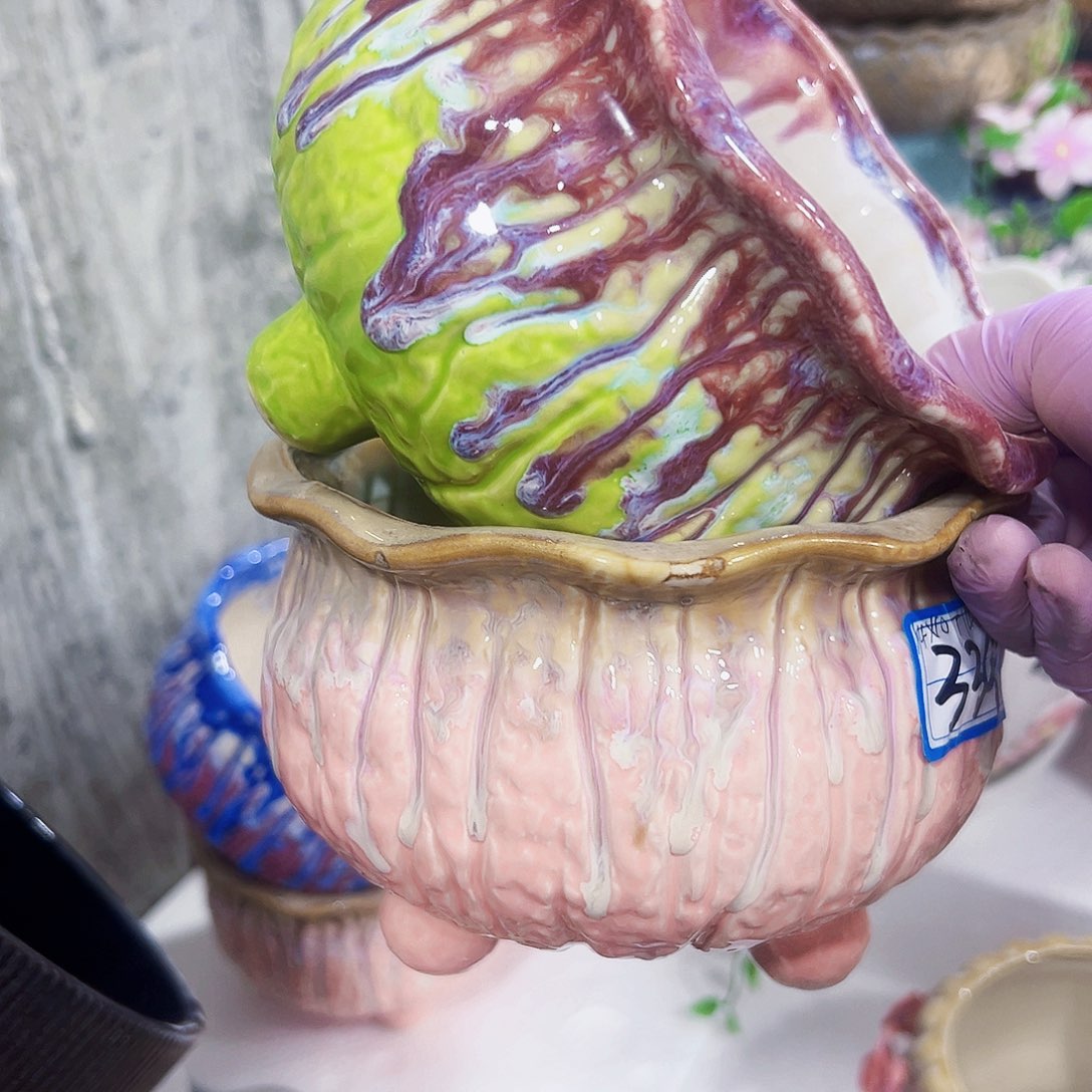 有孔外贸尾单陶瓷花盆凑单10米包邮