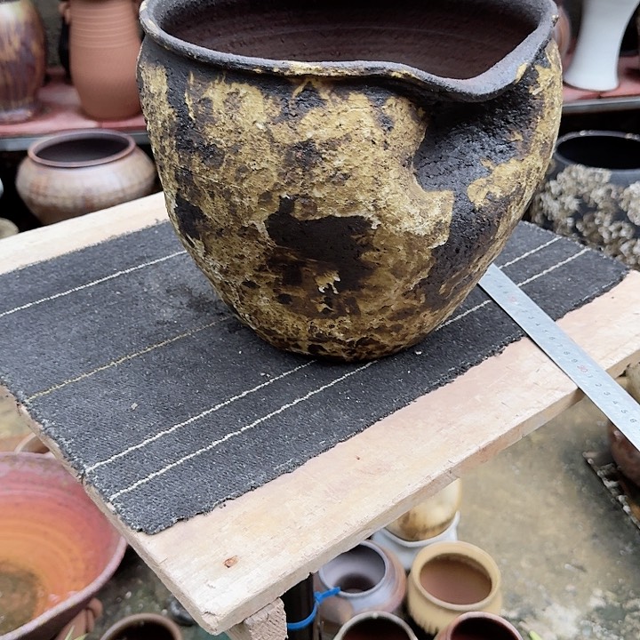 紫砂花盆高度25口径27