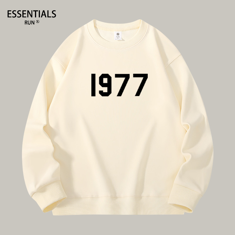 ESSENTIALS RUN字母圆领卫衣男生秋季2025新款套头休闲宽松百搭