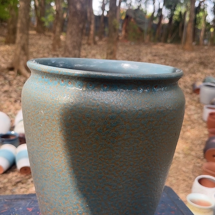 紫砂花盆高 31口25