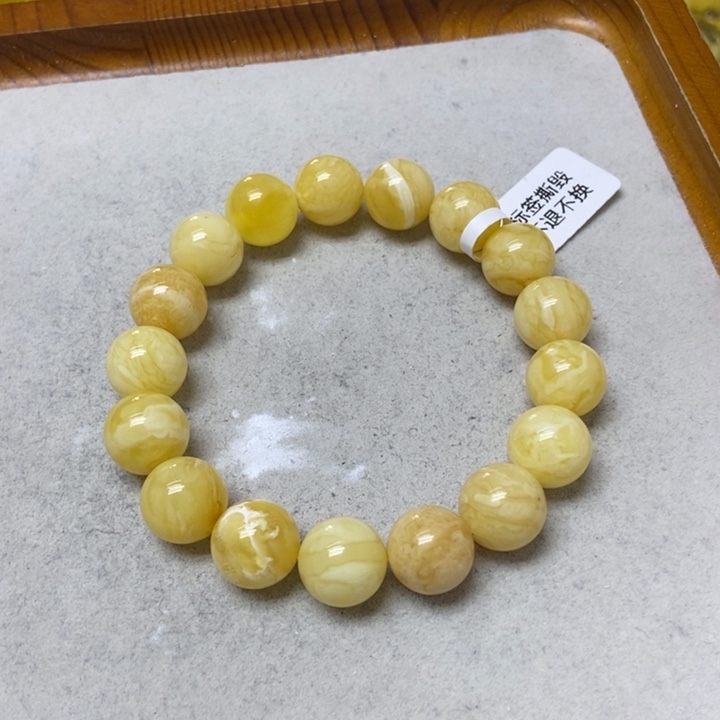 蜜蜡未镶嵌裸石手串