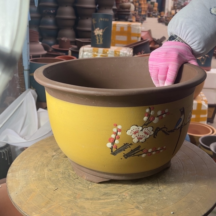 紫砂宜兴紫砂花盆T005大