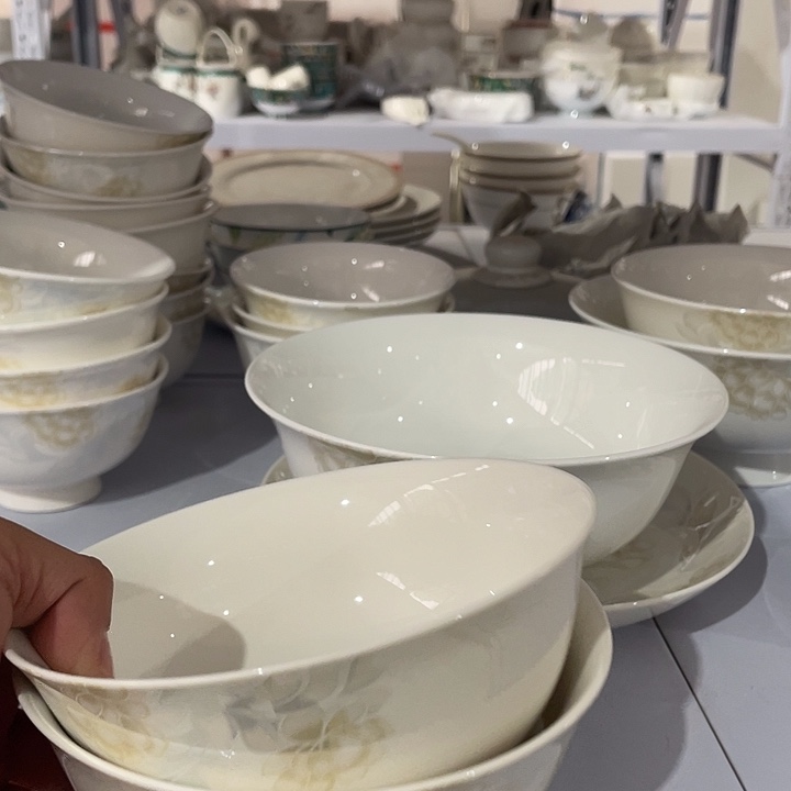 陶瓷清雅六寸面碗十个