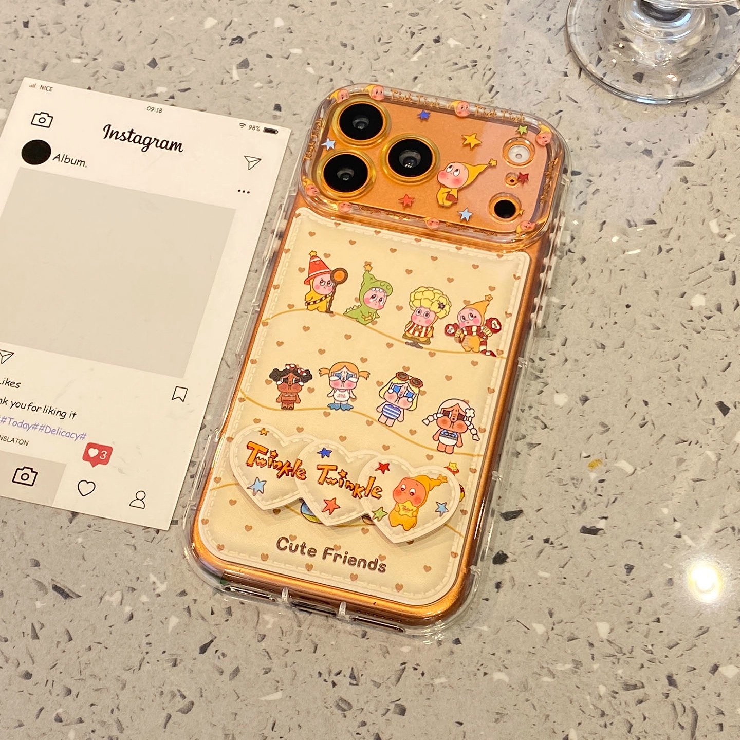 可爱皮纹波点星星人哭娃适用iphone17promax苹果16手机壳15防摔14