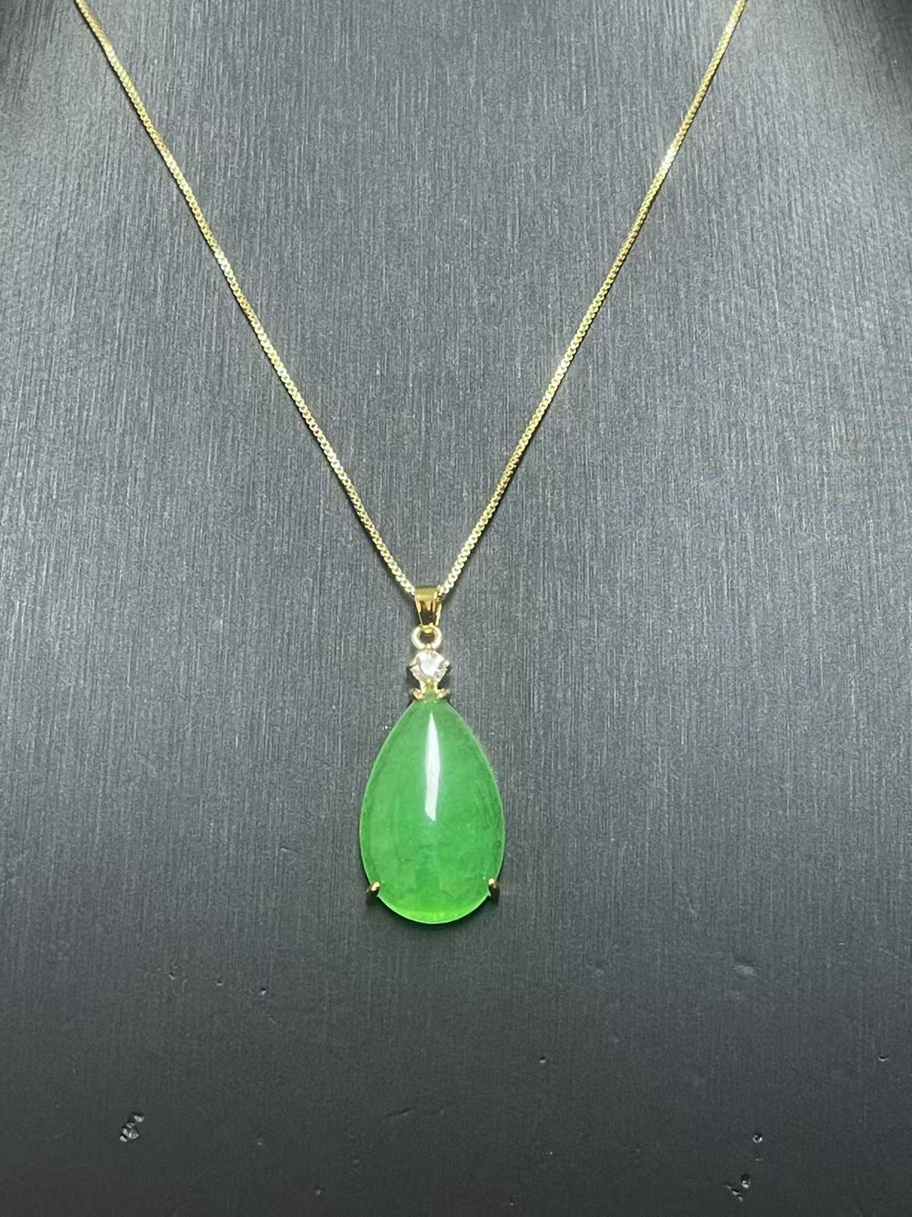 翡翠吊坠14k气质