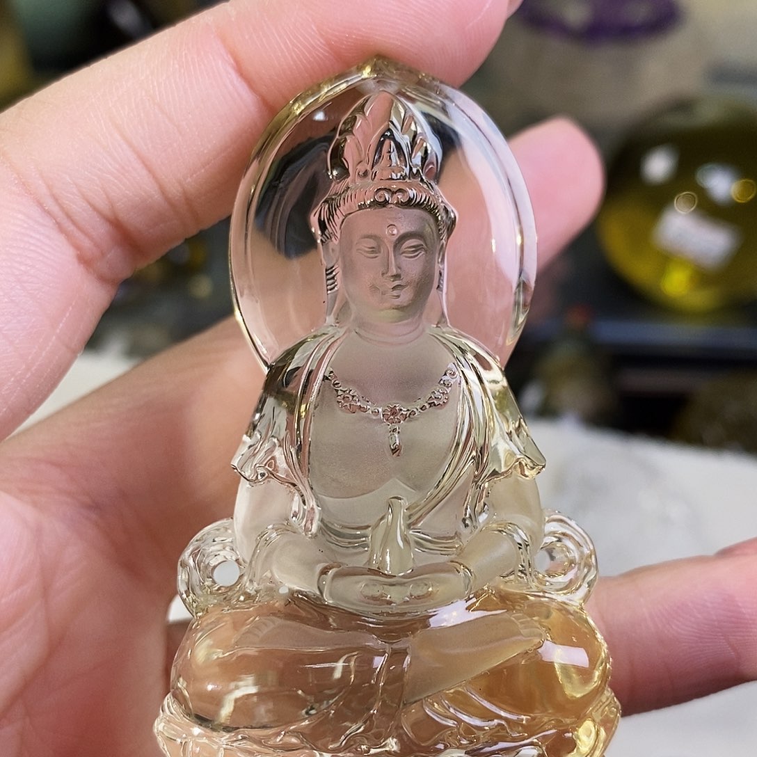 水晶天然水晶吊坠漂亮赠珠链未镶嵌北*星