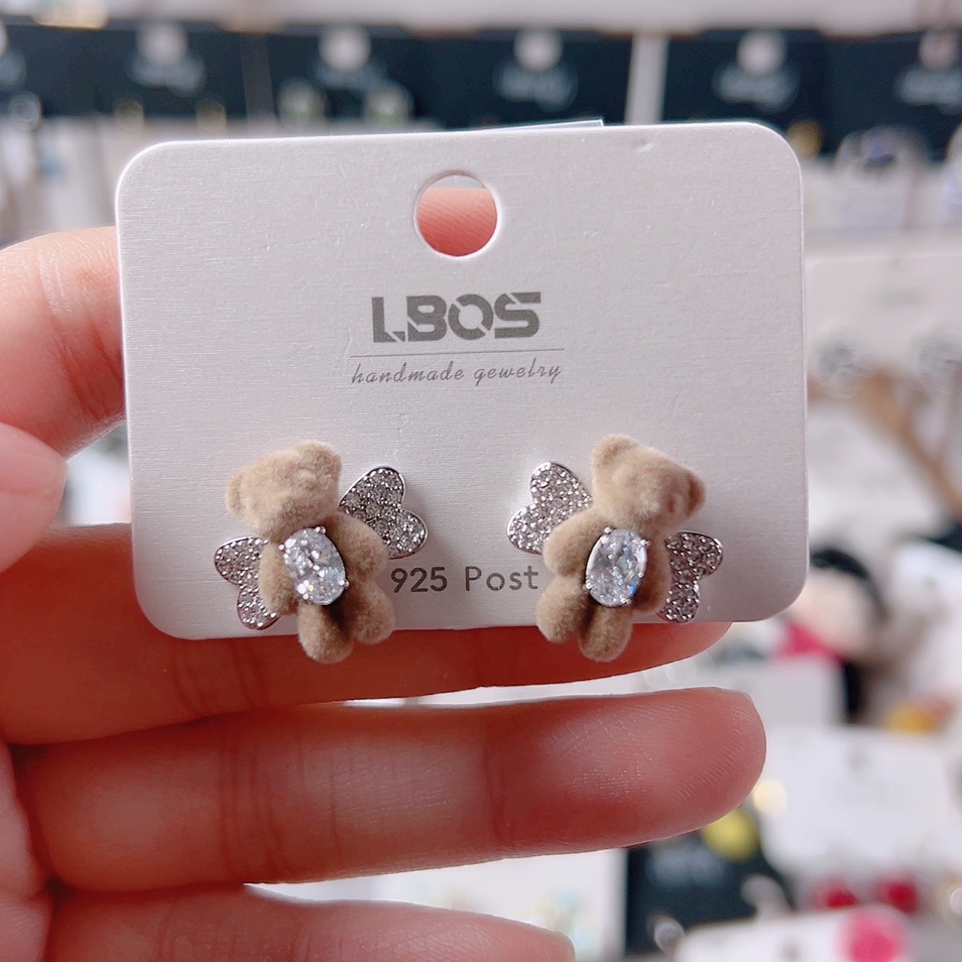 琉璃纯铜合金耳环的